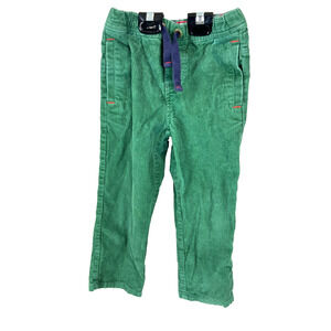 Mini Boden Toddler Boys 4Y Green Corduroy Drawstring Pockets Trouser Pants